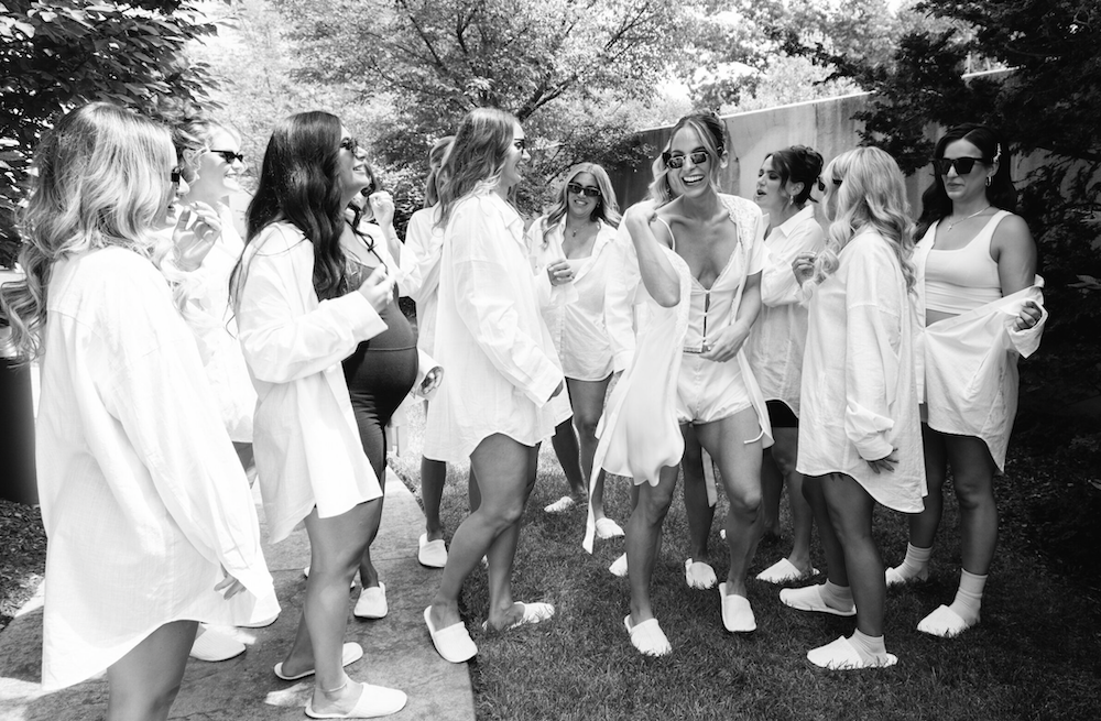 Bride and bridesmaids